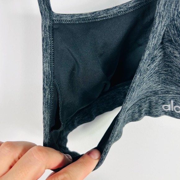 Alo Space Gray Athletic Sports Bra Size Small - Picture 4 of 4